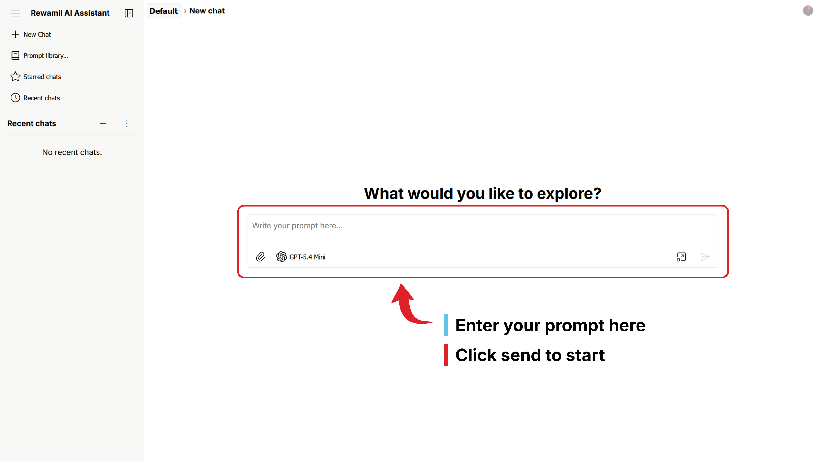 Enter first chat